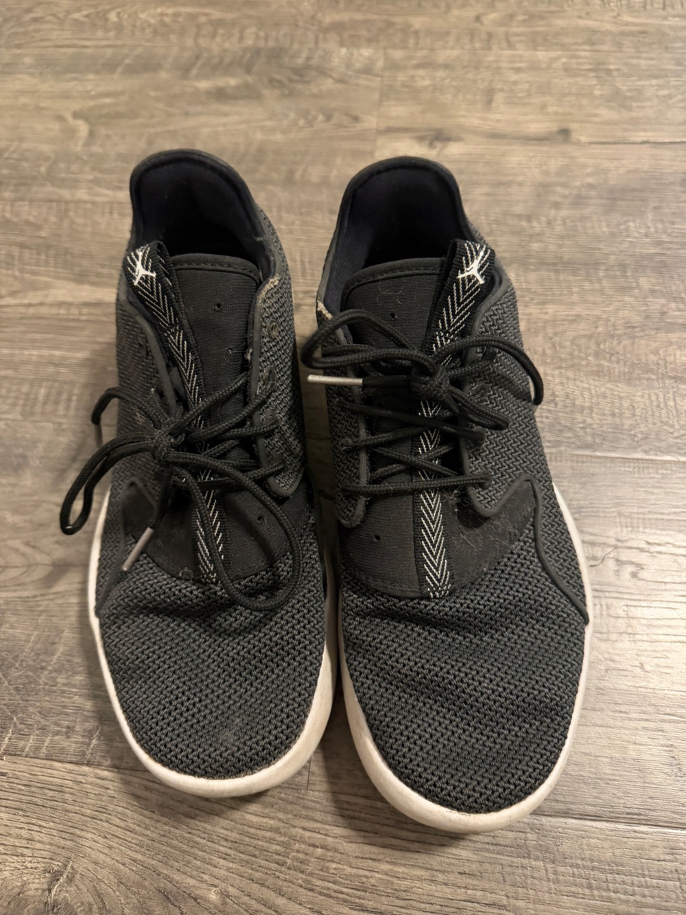 Jordan Kids Black Knit Lace-Up Sneakers